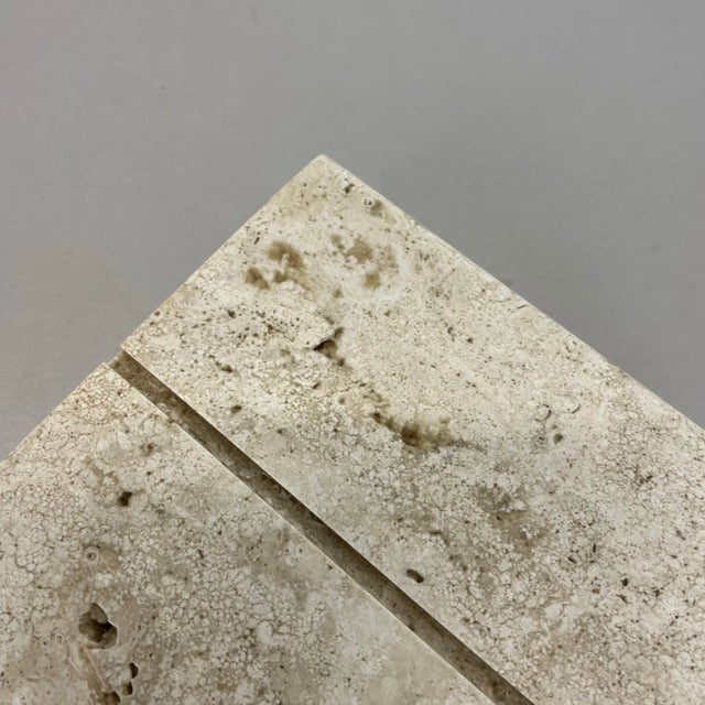 Stone Modernist Italian Travertine Marble Box Vide Poche by Fratelli Mannelli, 1970s For Sale - Image 7 of 18