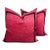 Fuchsia and Black Tape, Cord Custom Pillow Pair For Sale
