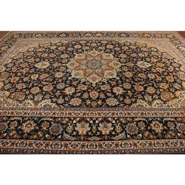 Black Middle Eastern Rug in Wool For Sale - Image 8 of 11