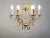 Brass 1970s Spanish Hollywood Regency Brass 6-Light Chandelier With Crystals For Sale - Image 8 of 13