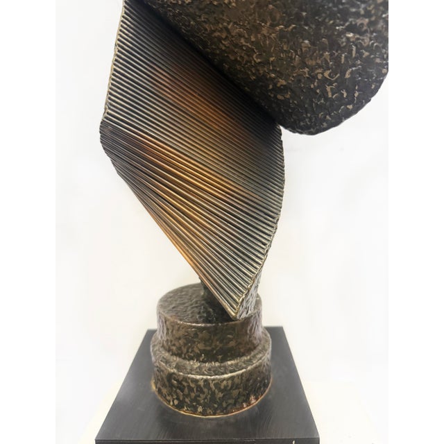 Huge 1960s John Roper Abstract Brutalist Bronze Sculpture, 40 Inches For Sale In Miami - Image 6 of 9