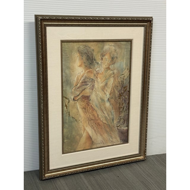 Design Plus Gallery presents "Quiet Movement II" by Gary Benfield. Two woman are depicted in the art piece. They are...