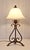 Metal Vintage Table Lamp with Metal Base and Frosted Glass Shade, 2000s For Sale - Image 7 of 7
