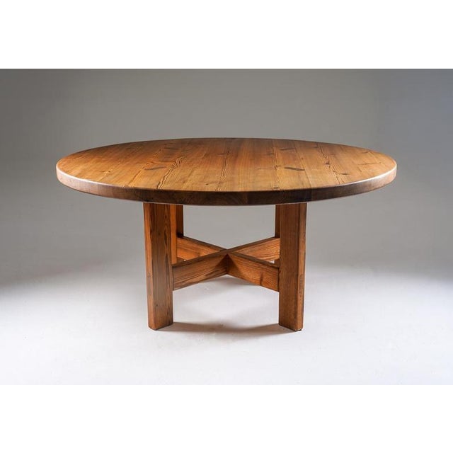 Large Swedish Dining Table in Pine by Roland Wilhelmsson, 1970s For Sale - Image 4 of 11