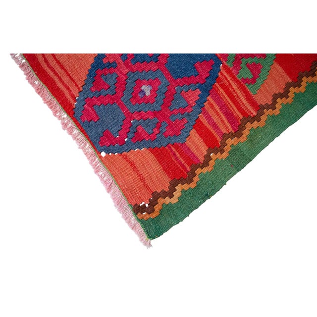 Vintage Handwoven Turkish Kilim Rug - 7′1″ X 13′1″ For Sale - Image 10 of 11