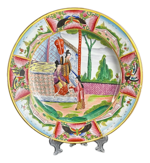 Antique French Plate by Creil and Montereau, 1890s