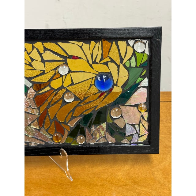 Arts & Crafts Katie Wolf Stained Glass Mosaic Panel For Sale - Image 3 of 12