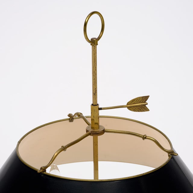 Traditional Vintage Large French Empire Style Bouillotte Lamp For Sale - Image 3 of 9