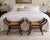 A Pair of Vintage Anglo-Indian Mahogany and Cane Curule Accent Stools For Sale - Image 12 of 12