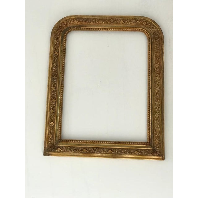 Large 19th Century Louis Philippe French Gilded Frame with Baroque Carved Ornamentation For Sale - Image 5 of 7