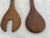 Wood 1940s Man & Woman Salad Fork and Spoon For Sale - Image 7 of 7