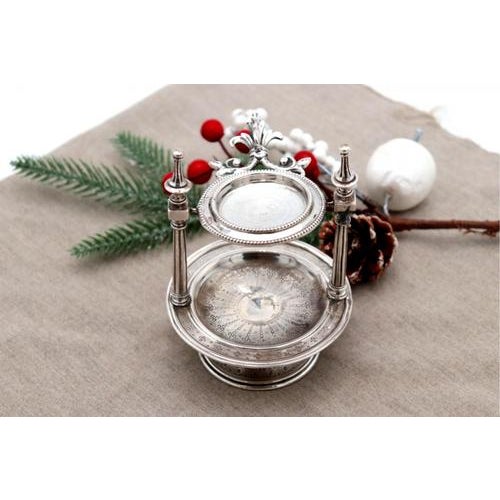 Silver Silver Pocket Watch Stand with Columns For Sale - Image 8 of 8