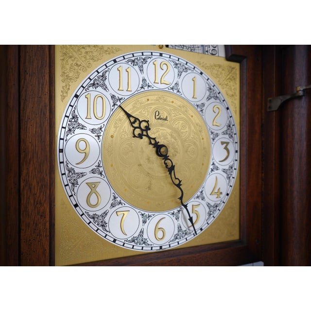 Colonial Mahogany 5 Tube Grandfather Clock For Sale In Philadelphia - Image 6 of 18