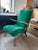 Vintage Scandinavian Armchair in Green Corduroy, 1960s For Sale - Image 4 of 10