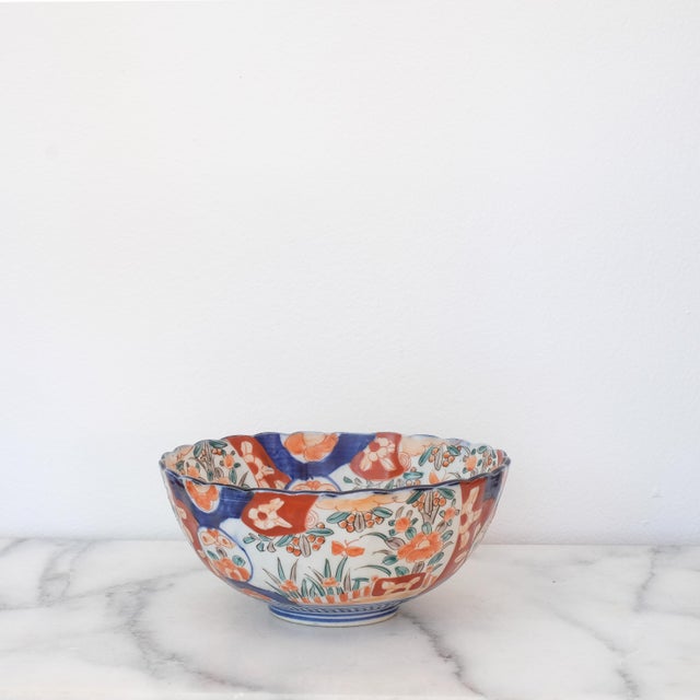 Japanese Antique Japanese Hand-Painted Imari Bowl For Sale - Image 3 of 3