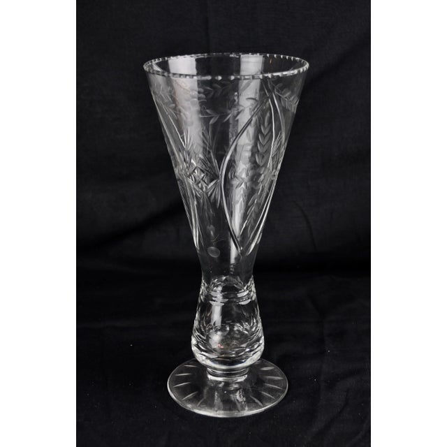 Cut Crystal Vase, 1960s For Sale - Image 11 of 11