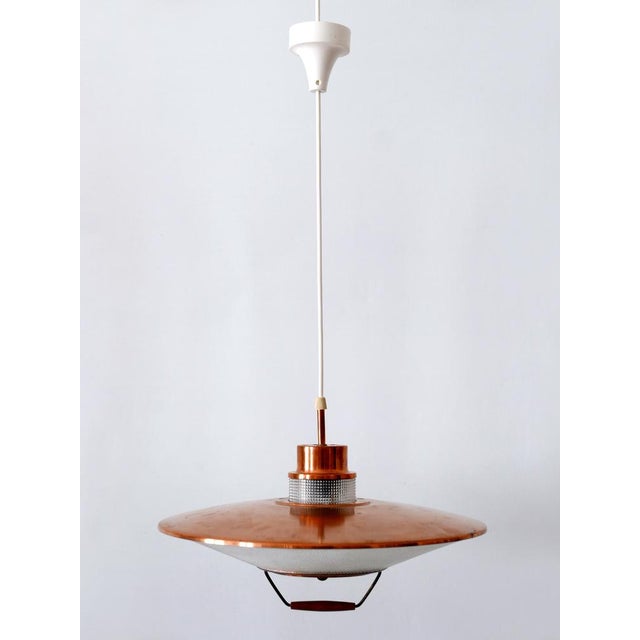 Copper Mid-Century Modern Scandinavian Copper Pendant Lamp, 1960s For Sale - Image 8 of 18