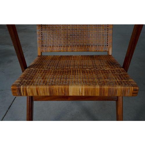 Dutch Teak and Webbing Chairs, 1950s, Set of 2 For Sale - Image 12 of 17