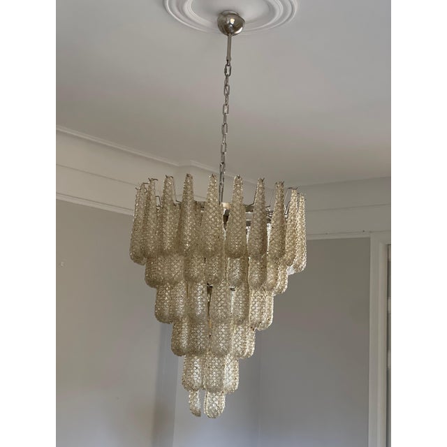 Murano Chandeliers in Amber Color in the style of Venini, Set of 2 For Sale - Image 12 of 15