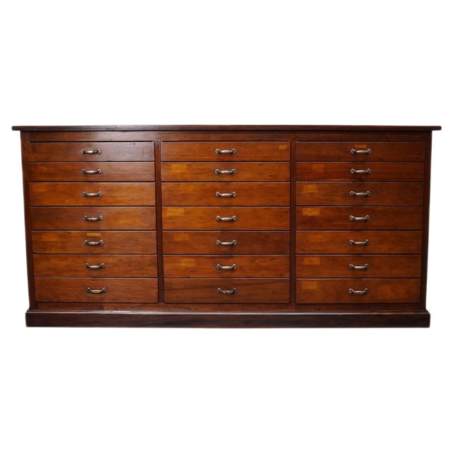 British Mahogany Apothecary Cabinet, 1930s For Sale