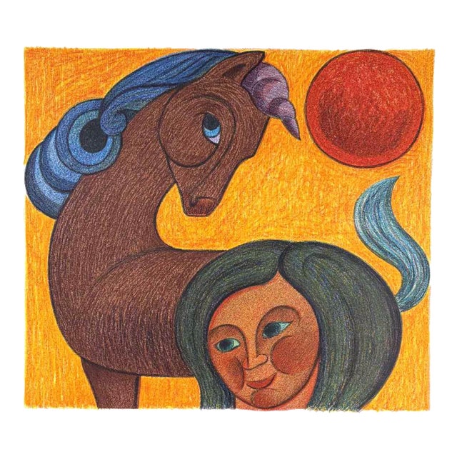 Henry Heerup, Figurative Composition, 20th Century, Color Lithograph For Sale