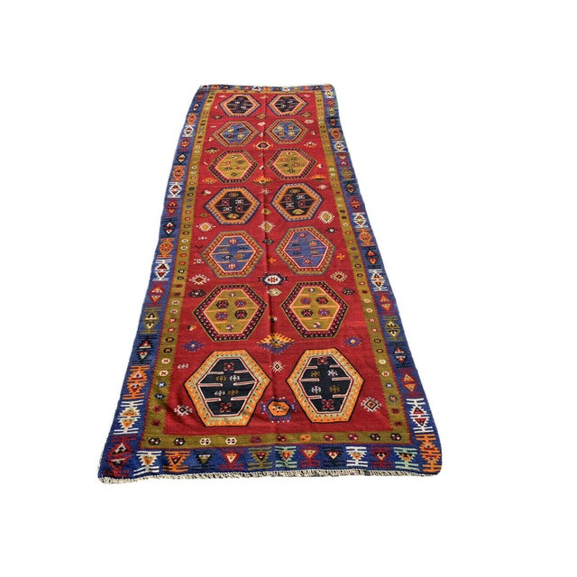 1940s Turkish Sarkisla Kilim Rug, 1940s For Sale - Image 5 of 14