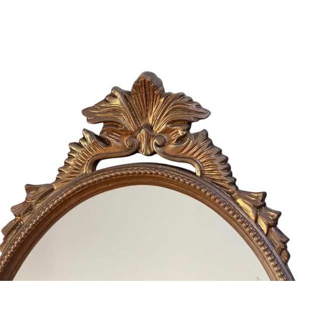 Vintage French Gilded Wooden Mirror, 1959 For Sale - Image 4 of 6
