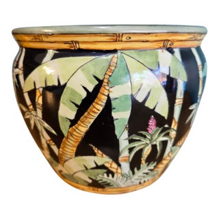 Mid 20th Century Andrea by Sadek ‘Tropical Jungle’ Ceramic Planter For Sale