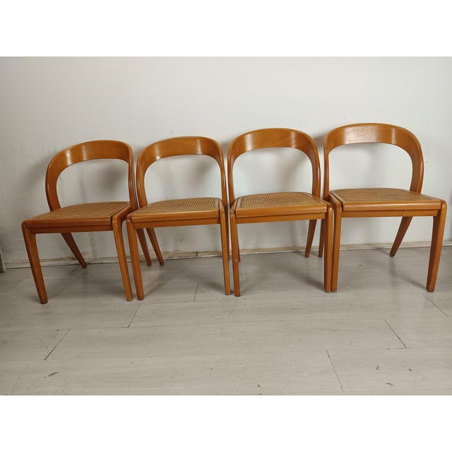 Gondola Chairs from Baumann, 1980s, Set of 4, in Good conditions. Designed 1980 to 1989 This piece has an attribution...