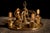 Vintage Four-Lamp Flush Mount Brass Light Fixture With Floral Motif For Sale - Image 12 of 17