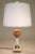 1930s 1930s French Depose Art Deco Neo Classic White/Salmon Onyx Marble Column & Urn Bronze Table Lamp For Sale - Image 5 of 9