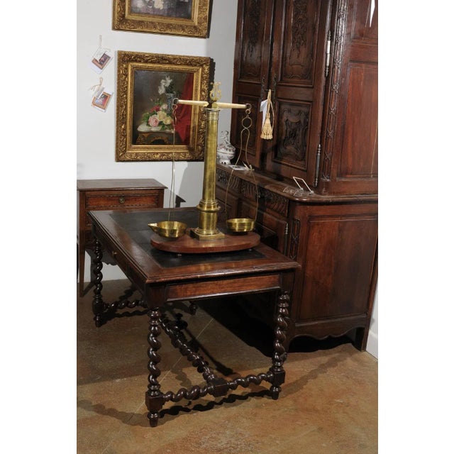 English English 19th Century Brass Herbalist Scale with Central Column and Lyre Motif For Sale - Image 3 of 11