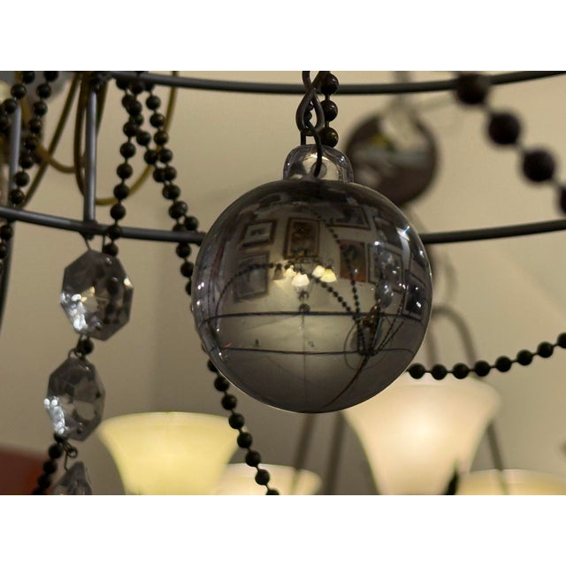 Jim Misner Lighting Custom Five Light Chandelier For Sale - Image 11 of 12