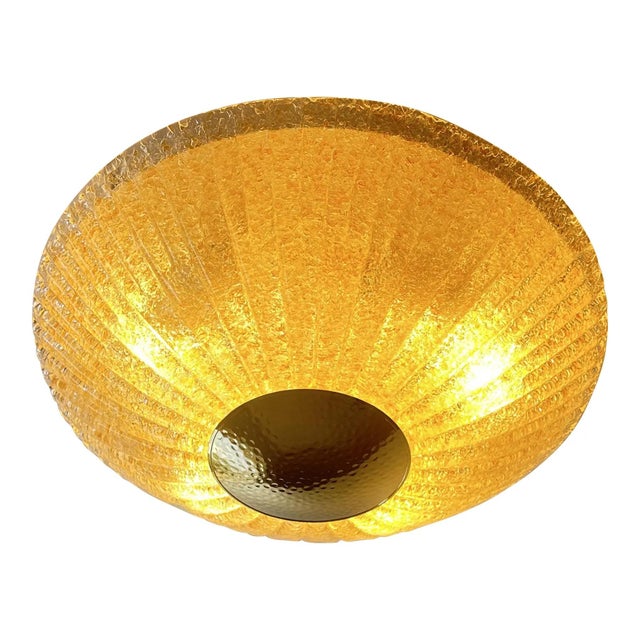 Venetian Gold Graniglia Murano Glass Flush Mount by Simoeng for Simoeng For Sale - Image 6 of 6
