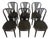 Mid-Century Modern Black Dining Chairs from Stol Kamnik, Former Yugoslavia, 1970s, Set of 6 For Sale