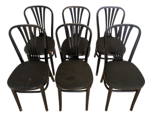 Mid-Century Modern Black Dining Chairs from Stol Kamnik, Former Yugoslavia, 1970s, Set of 6
