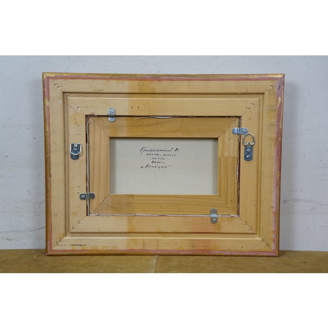 Vasily Gribennikov Venice Santa Maria Del Giglio Oil Painting 18" For Sale - Image 11 of 12