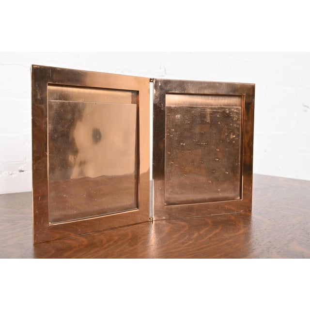Tiffany and Co. Tiffany & Co. Art Deco Period Copper Double Picture Frame For Sale - Image 4 of 10
