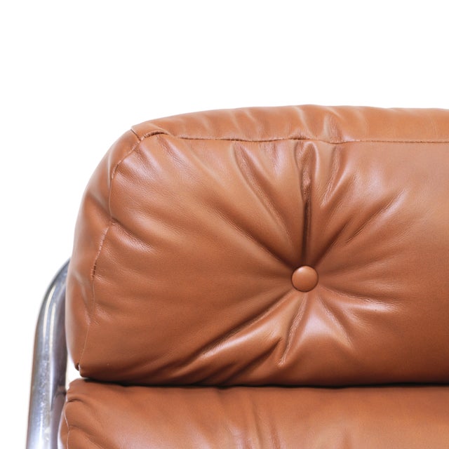 1970s Post Modern Chrome & Leather Attributed to Jan Des Bouvrie for Gelderland For Sale - Image 15 of 15