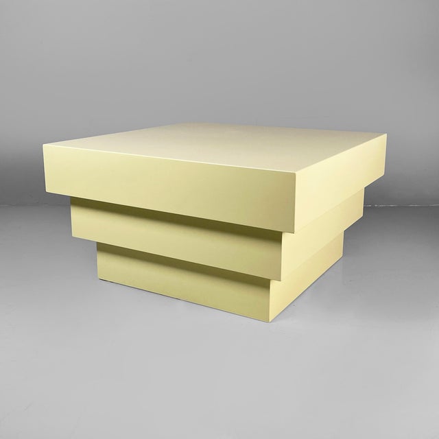 Modern Italian Coffee Table in Light Yellow Wood, 1980s For Sale - Image 13 of 13