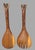 Late 20th Century Vintage Teak Hand Carved Giraffe Salad Serving Utensils- Set of 2 For Sale - Image 5 of 9