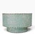 Classic Mid century twon tier fiberglass shade having a turquoise ground with white wandering line decoration. This 1950's...