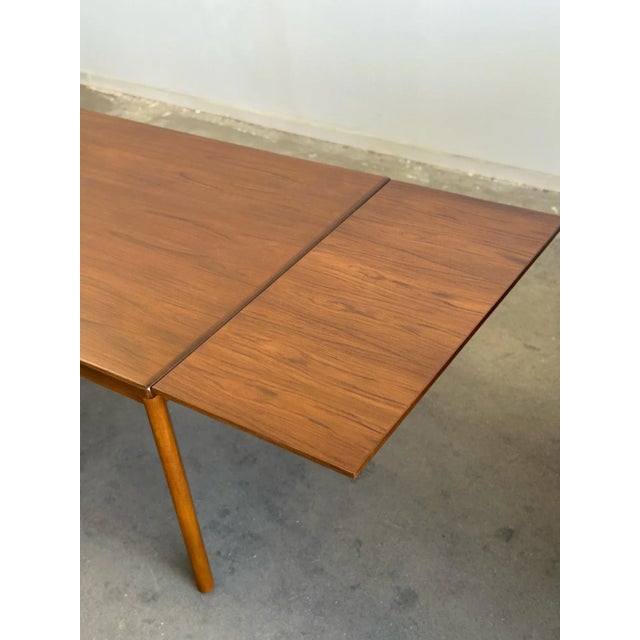 Wood 1960s Danish Modern Teak Dining Table For Sale - Image 7 of 11