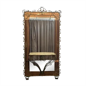 Wrought Iron Console Table with Mirrored Back by Pierluigi Colli, 1950s