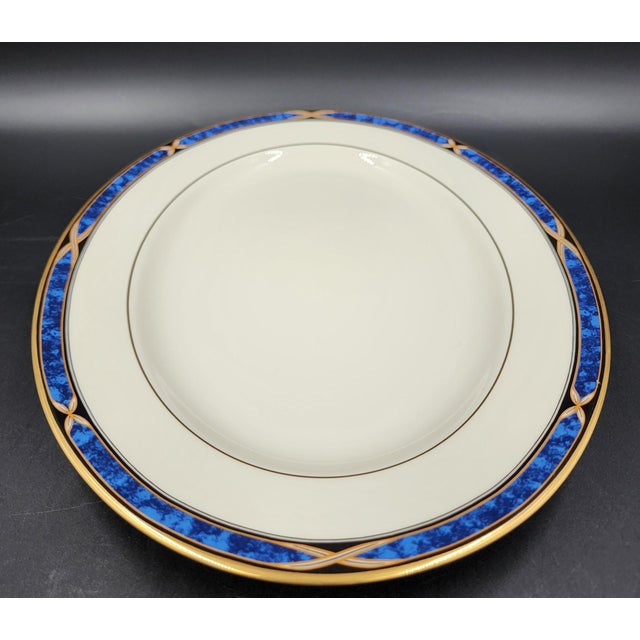 Vintage Lenox Mountain View Fine Bone China Oval Serving Platter With 24k Gold Trim For Sale - Image 14 of 18