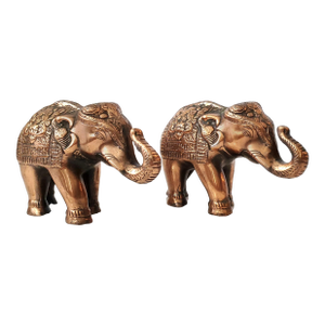 Pair Elephant Figurines