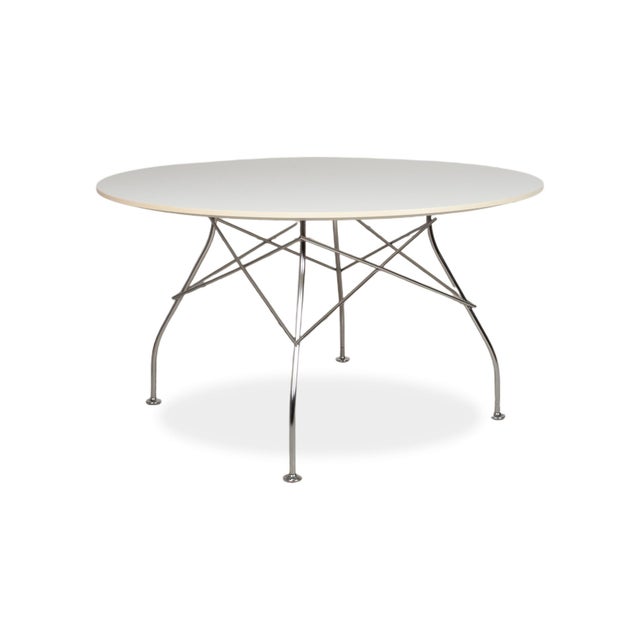 Glossy Wood and Metal Dining Table from Kartell For Sale - Image 11 of 12