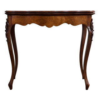 Louis XV Games Table in Marquetry and Mahogany For Sale