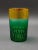 Mid-Century Modern Mid 20th Century St Louis Crystal France Thistle Green & Gold Encrusted Tumbler Glass For Sale - Image 3 of 8