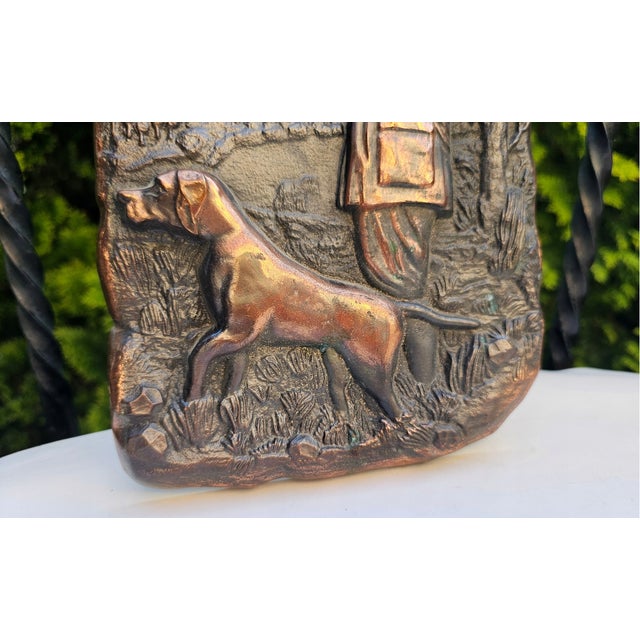 Painting, Copper Relief, Hunting, 1940s For Sale - Image 6 of 8